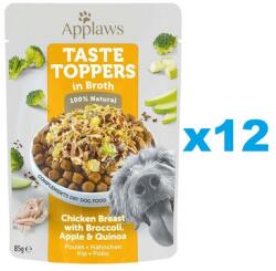 Applaws Dog Taste Toppers Csirkemell, brokkoli és quinoa húslevesben 12x85 g