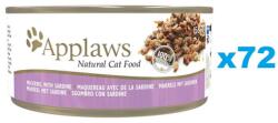 Applaws Cat Makréla és szardínia húslevesben 72x156 g