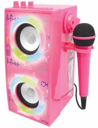 Barbie Boxa portabila cu microfon si efecte de lumini, Lexibook, Barbie