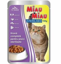 MIAU MIAU Plic Hrana Umede Pentru Pisici Sterile 100g