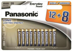 Panasonic LR03EPS/20BW Everyday Power AAA tartós mikro elem (Panasonic-LR03EPS-20)