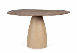 NOVELLA kerek mangófa étkezőasztal - 140cm - barna (BIZ-0747081)