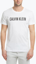 Calvin Klein Tricou barbati cu decolteu la baza gatului si cu imprimeu cu logo din bumbac, alb (KM0KM00836-WHITE-M)