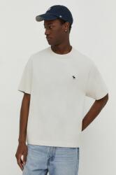 Abercrombie & Fitch pamut póló bézs, férfi, nyomott mintás - bézs XL - answear - 12 990 Ft