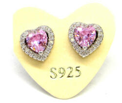 Velence Szív VELENCE SZÍV ezüst fülbevaló (rózsaszín) (2024041309)