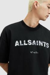 AllSaints tricou din bumbac FLOCKER barbati, culoarea negru, cu imprimeu PPYH-TSM1MG_99X