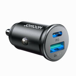 JOYROOM JR-CCN05 Autós Töltő 30W - USB-A + USB-C - Fekete (JR-CCN05)