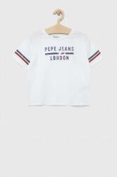 Pepe Jeans gyerek pamut póló fehér, nyomott mintás - fehér 188 - answear - 7 785 Ft
