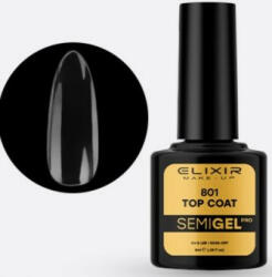 Top Coat No Wipe Semi Gel Elixir Makeup Professional 801, 8 ml