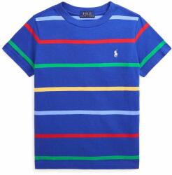 Ralph Lauren gyerek pamut póló mintás - kék 122-128