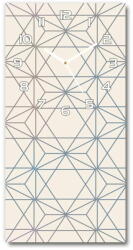  Wallmuralia. hu Függőleges üvegóra Geometriai háttér 30x60 cm fehér