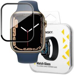 Wozinsky hibrid 3D üveg dsiplej órákhoz Apple Watch 7 45 mm - fekete