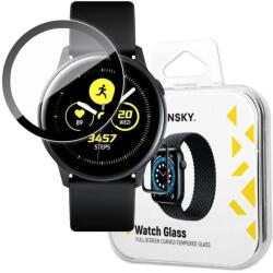 Wozinsky hibrid 3D üveg dsiplej órákhoz Samsung Galaxy Watch Active (SM-R500) - fekete