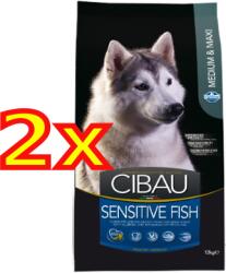 CIBAU Sensitive Fish Medium/Maxi 12+2kg ( 2 zsák)