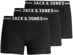 Jack&Jones PACK 3 - boxer bărbați SENSE 12081832 Black Black waistband XXL