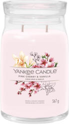 Yankee Candle Lumânare aromatică Signature sticlă mare Pink Cherry & Vanilla 567 g