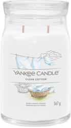 Yankee Candle Lumânare aromatică Signature sticlă mare Clean Cotton 567 g