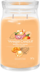 Yankee Candle Lumânare aromatică Signature sticla mare Mango Ice Cream 567 g