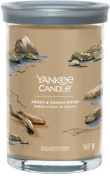 Yankee Candle Lumânare aromată Signature mare Amber & Sandalwood 567 g