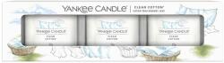 Yankee Candle Set de lumânări votive in sticlă Clean Cotton 3 x 37 g