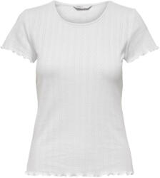ONLY Tricou pentru femei ONLCARLOTTA Tight Fit 15256154 White XS
