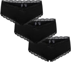 Pieces PACK 3 - chiloți de damă PCNOLA Hipster 17108468 Black XS