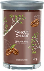 Yankee Candle Lumânare aromatică Signature sticlă mare Praline & Birch 567 g