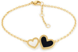 Tommy Hilfiger Brățară fermecătoare placată cu aur cu inimioare Enamel Hearts 2780740