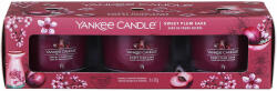 Yankee Candle Set de lumânări votive in sticlă Sweet Plum Sake 3 x 37 g