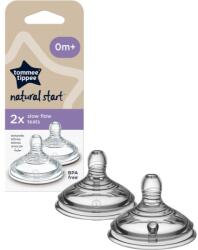Tommee Tippee Natural Start Anti-Colic Teat tetină pentru biberon Slow Flow 0m+ 2 buc