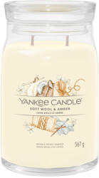 Yankee Candle Lumânare aromatică Signature sticla mare Soft Wool & Amber 567 g