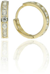 Gold earrings for ladies AU81865 - 14 karátos arany fülbevaló 12 mm (AU81865)