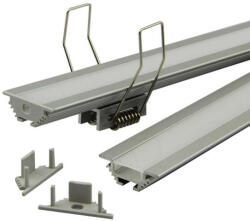 Conlight Gipszkartonba süllyeszthető 45° alumínium profil max. 12 mm széles LED szalaghoz 2méter Conlight (CON 782 3140)