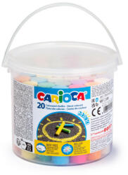 CARIOCA baby - Maxi kimosható aszfaltkréta vödörben - 20 db-os készlet (43552)