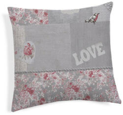 MONDO ITALIA Párnahuzat Romantic shabby piros 40x40 cm MADE IN ITALY