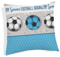 MONDO ITALIA Párnahuzat futball türkiz 40x40 cm MADE IN ITALY
