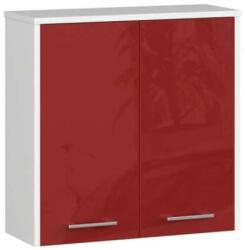 Cabinet de baie superior P60_60 #white-red glossy (OP0LLAZW60CZERWPOL)