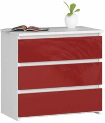 Dresser P57_60 #alb-roșu lucios (OP0LCL-LENGYEL)