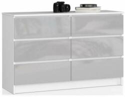  Dresser P77_120 #alb-cenușiu lucios (OP0LK-MET) Comoda