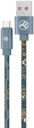 Tellur Кабел Tellur - Graffiti, USB-A/USB-C, 3A, 1 m, син (TLL155671)
