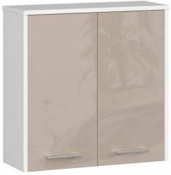 Cabinet de baie superior P60_60 #white-cappuccino glossy (OP0LLAZW60CAPUPO)