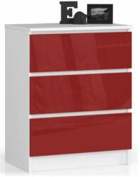 Dresser P77_60 #alb-roșu lucios (OP0LK-3CZERW)