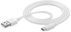 Cellularline Кабел Cellularline - USB-A/USB-C, 1.2 m, бял (3730)