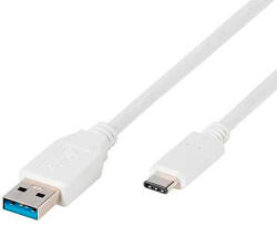 Vivanco Кабел Vivanco - 45273, USB-C/USB-А, 1 m, бял (45273)
