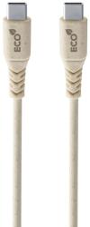 Cellularline Кабел Cellularline - Eco, USB-C/USB-C, 1.2 m, бежов (USBDATAECOC2C1ME)