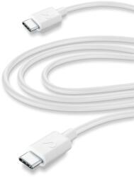 Cellularline Кабел Cellularline - 6661, USB-C/USB-C, 3 m, бял (USBDATACUSBC2C3MW)