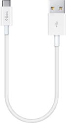 Ttec Кабел ttec - MiniCable, USB-C/USB-A, 0.3 m, бял (8694470827544)