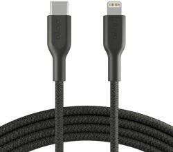 Playa by Belkin Кабел Belkin - Playa, USB-C/Lightning, braided, 1 m, черен (PMBK1004bt1MPBB)