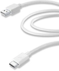 Cellularline Кабел Cellularline - 4441, USB-A/USB-C, 2 m, бял (USBDATACUSBC2TW)
