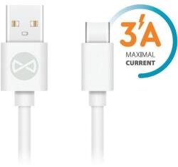 Forever Кабел Forever - 8569, USB-A/USB-C, 1 m, бял (GSM106364)